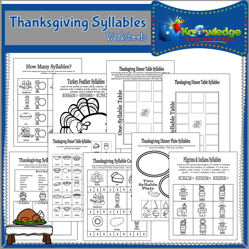 Syllables Worksheets – Knowledge Box Central for Free Printable Free Syllable Worksheets For Kindergarten